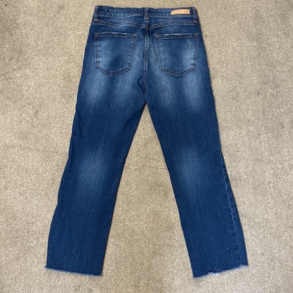 BP Dark Wash Raw Hem Straight Leg Ankle Jeans Size 28 - Picture 3 of 5